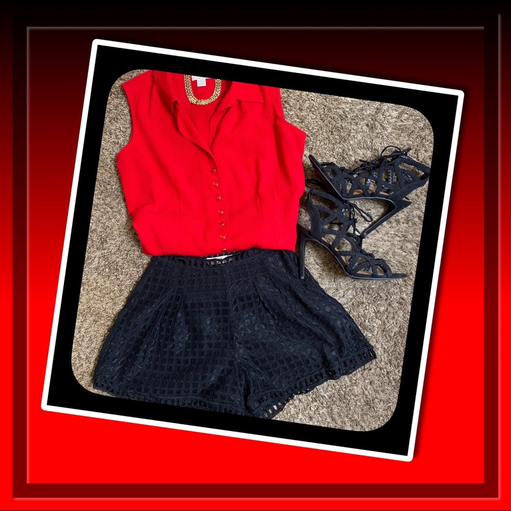 Like Nw Black Lace Overlay Dress Shorts ❤️🖤❤️🖤